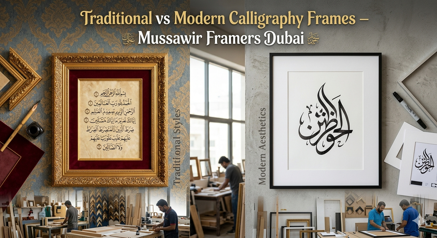 Traditional vs Modern Calligraphy Frames